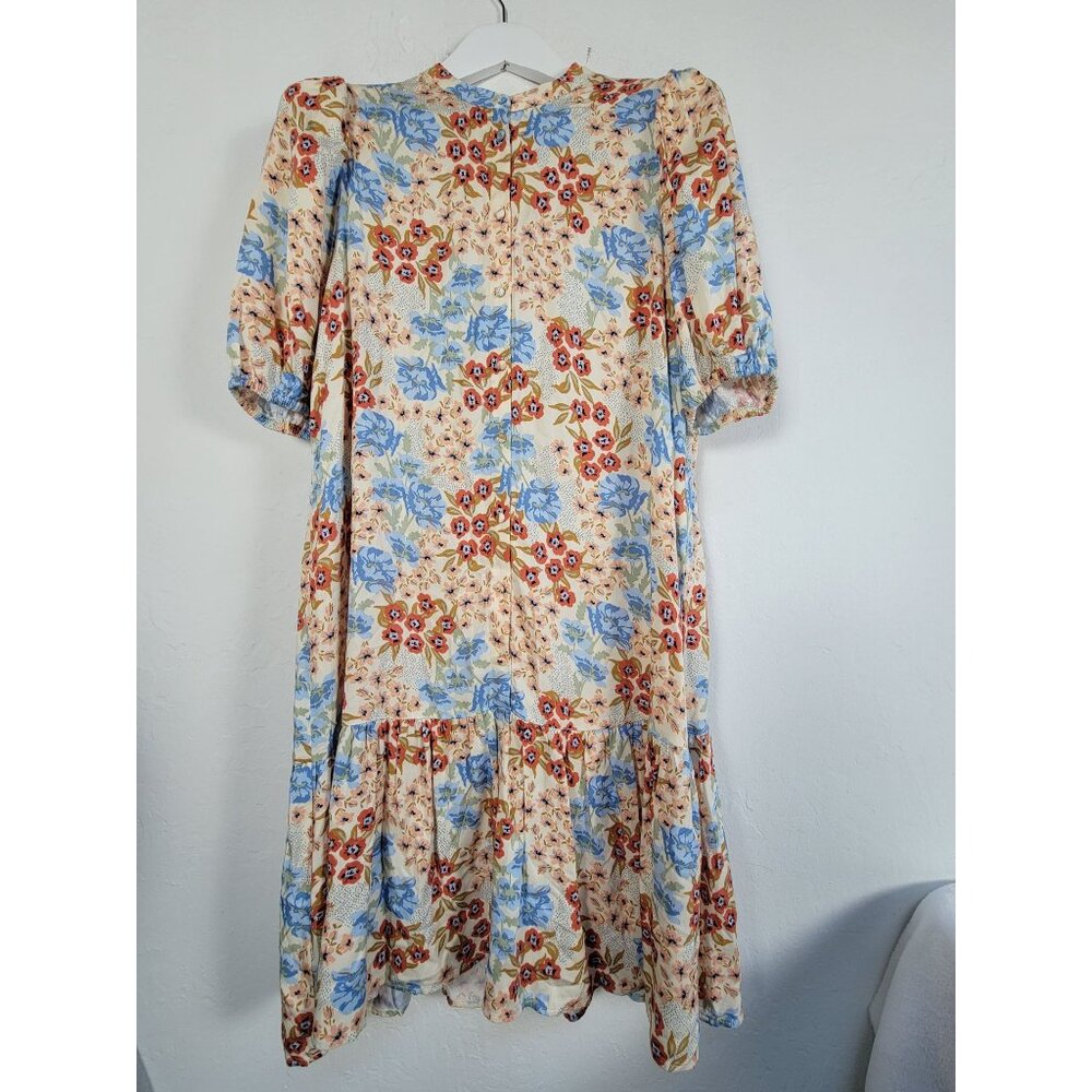 MSCH Copenhagen Ashlyn Raye 2/4 Dress AOP Small Multicolor 3/4 Sleeve Casual